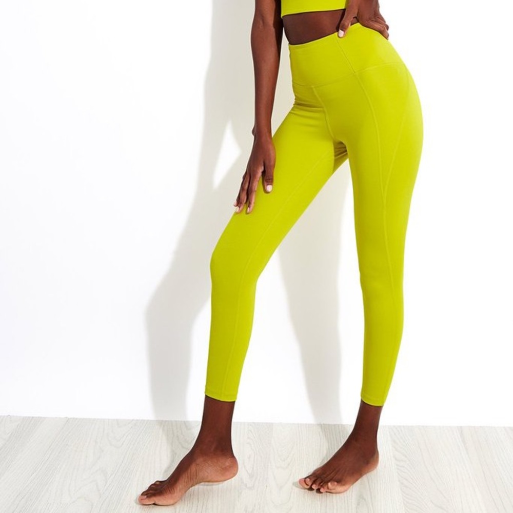 Girlfriend Collective 7/8 Leggings Chartreuse